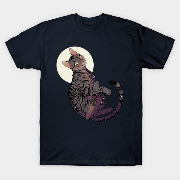 Pet Tabby Cat T-shirt T-Shirt by celestinaart